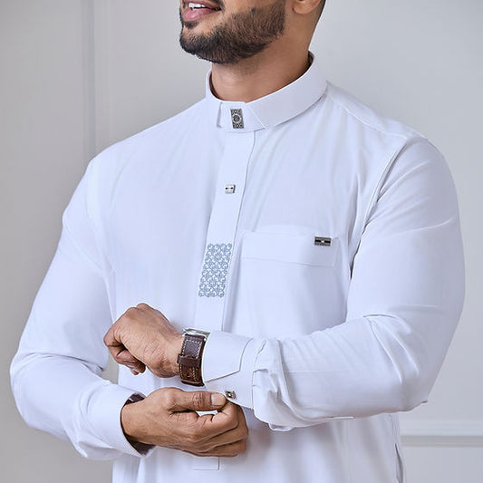 White thobe / Jubba for man | AL 10025