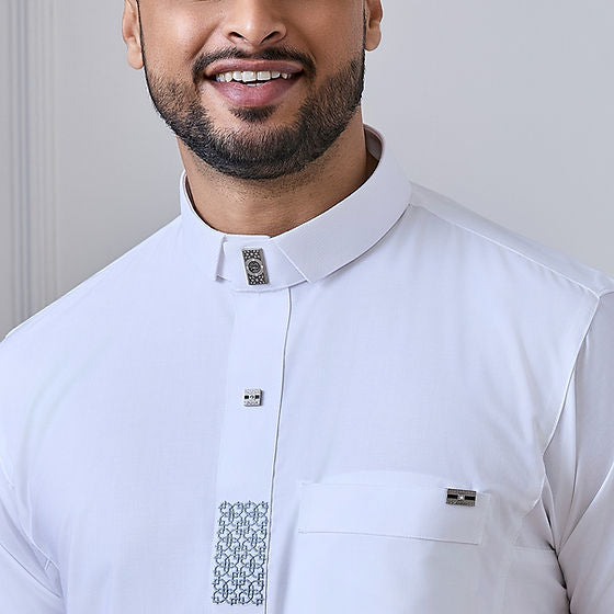 White thobe / Jubba for man | AL 10025