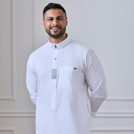 White thobe / Jubba for man | AL 10025