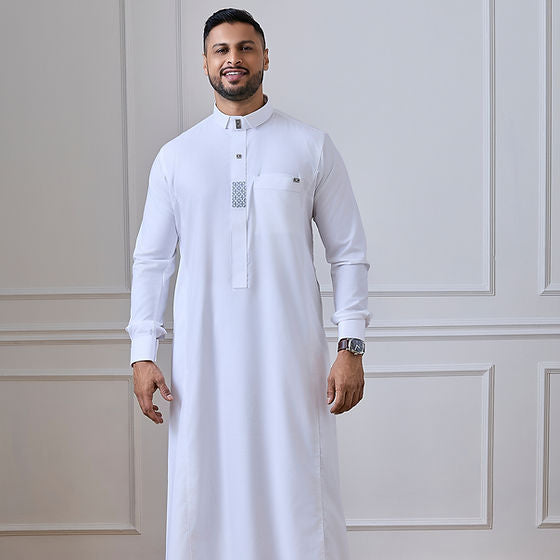 White thobe / Jubba for man | AL 10025